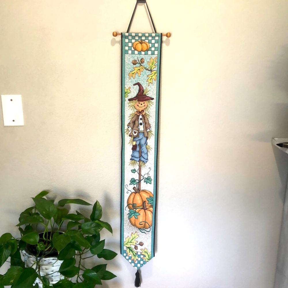 Farmhouse Thanksgiving Pumpkin Halloween Tapestry